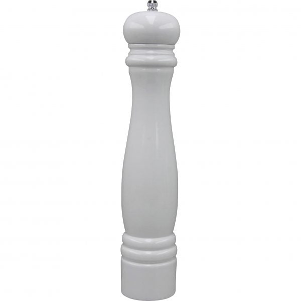 Salt-Pepper Mill - 320mm, Tempo, White Wood Ceramic from Chef Inox. made out of Wood and sold in boxes of 1. Hospitality quality at wholesale price with The Flying Fork!