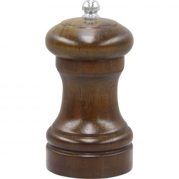 Salt-Pepper Mill - 100mm, Duo, Dark Wood Ceramic from Chef Inox. made out of Wood and sold in boxes of 1. Hospitality quality at wholesale price with The Flying Fork!