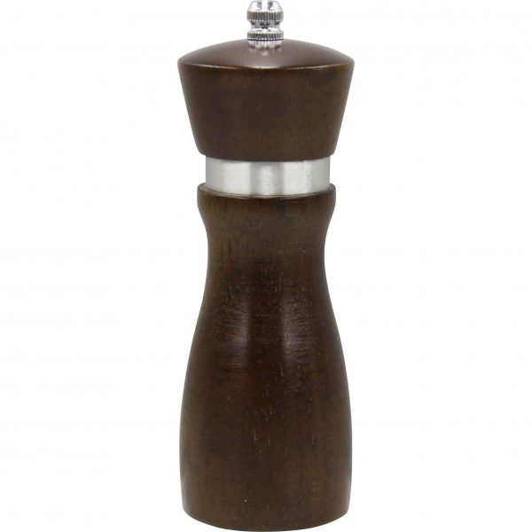 Salt-Pepper Mill - 155mm, Mondo, Dark Wood Ceramic from Chef Inox. made out of Wood and sold in boxes of 1. Hospitality quality at wholesale price with The Flying Fork!
