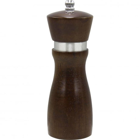 Salt-Pepper Mill - 155mm, Mondo, Dark Wood Ceramic from Chef Inox. made out of Wood and sold in boxes of 1. Hospitality quality at wholesale price with The Flying Fork!