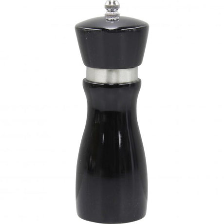 Salt-Pepper Mill - 155mm, Mondo, Black Wood Ceramic from Chef Inox. made out of Wood and sold in boxes of 1. Hospitality quality at wholesale price with The Flying Fork!