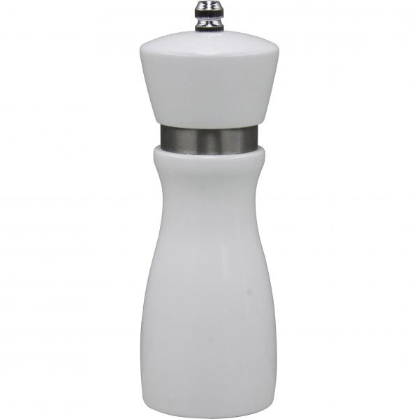 Salt-Pepper Mill - 155mm, Mondo, White Wood Ceramic from Chef Inox. made out of Wood and sold in boxes of 1. Hospitality quality at wholesale price with The Flying Fork!
