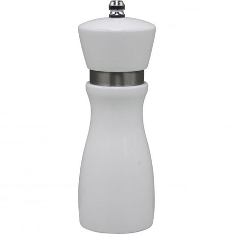 Salt-Pepper Mill - 155mm, Mondo, White Wood Ceramic from Chef Inox. made out of Wood and sold in boxes of 1. Hospitality quality at wholesale price with The Flying Fork!