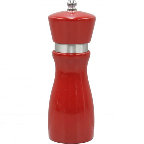 Salt-Pepper Mill - 155mm, Mondo, Red Wood Ceramic from Chef Inox. made out of Wood and sold in boxes of 1. Hospitality quality at wholesale price with The Flying Fork!