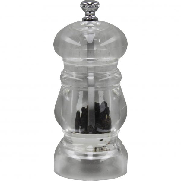 Salt-Pepper Mill - 115mm, Crystal, Acyrlic Ceramic from Chef Inox. made out of Acrylic and sold in boxes of 1. Hospitality quality at wholesale price with The Flying Fork!