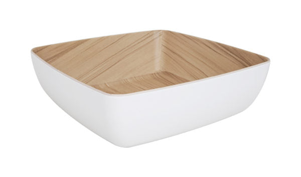 Echo Square Bowl - 250x250x75mm, White-Birch from Zicco. made out of Melamine and sold in boxes of 1. Hospitality quality at wholesale price with The Flying Fork!