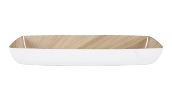 Echo Long Bowl - 530x162x75mm, White-Birch from Zicco. made out of Melamine and sold in boxes of 1. Hospitality quality at wholesale price with The Flying Fork!