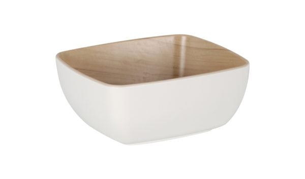 Echo Rectangular Bowl - 176x162x75mm, White-Birch from Zicco. made out of Melamine and sold in boxes of 1. Hospitality quality at wholesale price with The Flying Fork!