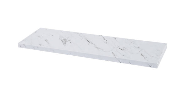 Rectangular Board - 530x162mm, Form, White Marble effect from Zicco. made out of Melamine and sold in boxes of 1. Hospitality quality at wholesale price with The Flying Fork!