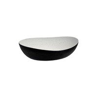 EMERGE BOWL - 348x270mm, STONE NATURAL / BLACK from Cheforward. made out of Melamine and sold in boxes of 6. Hospitality quality at wholesale price with The Flying Fork!