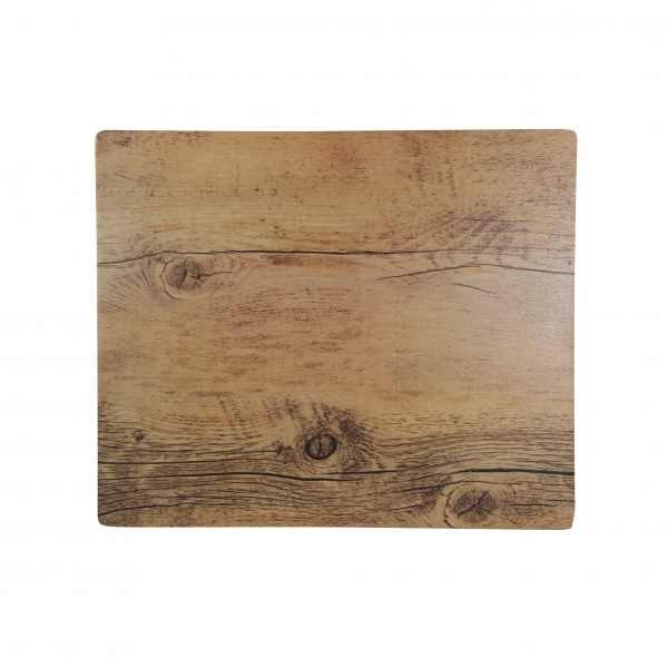 Rectangle Melamine Oak Board - 310x255mm, Wood Effect from Chef Inox. made out of Melamine and sold in boxes of 1. Hospitality quality at wholesale price with The Flying Fork!