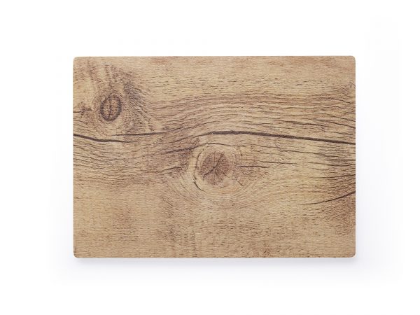 Rectangle Melamine Oak Board - 360x255mm, Wood Effect: Pack of 1