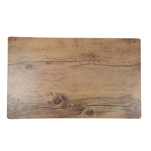 Rectangle Melamine Oak Board - 360x255mm, Wood Effect from Chef Inox. made out of Melamine and sold in boxes of 1. Hospitality quality at wholesale price with The Flying Fork!