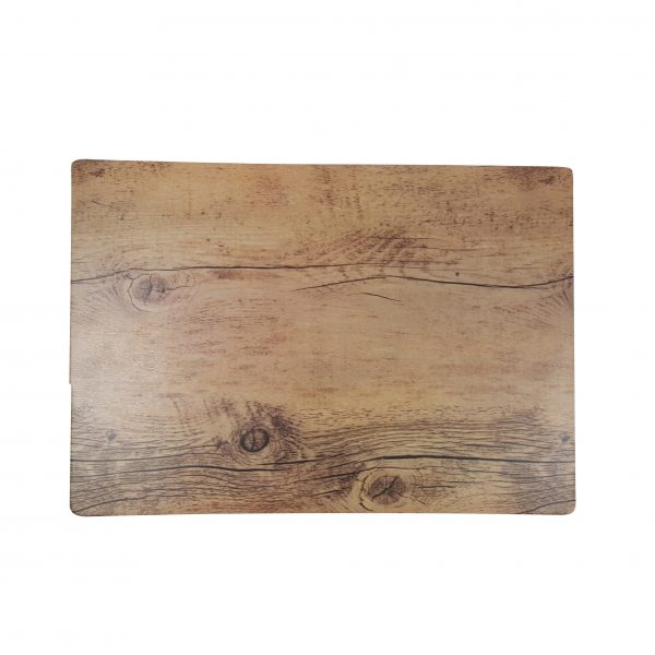Rectangle Melamine Oak Board - 410x255mm, Wood Effect from Chef Inox. made out of Melamine and sold in boxes of 1. Hospitality quality at wholesale price with The Flying Fork!