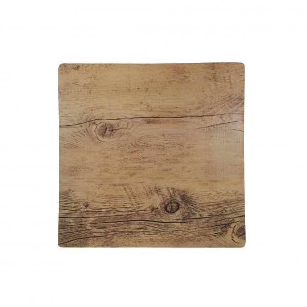 Square Melamine Oak Board - 255x255mm, Wood Effect from Chef Inox. made out of Melamine and sold in boxes of 1. Hospitality quality at wholesale price with The Flying Fork!