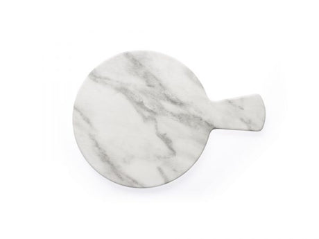 Round Melamine Board With Handle - 230mm, 320mm, Marble Effect from Chef Inox. Sold in boxes of 1. Hospitality quality at wholesale price with The Flying Fork!
