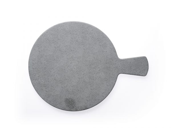 Round Melamine Board With Handle - 280mm, 370mm, Light Grey Slate from Chef Inox. Sold in boxes of 1. Hospitality quality at wholesale price with The Flying Fork!