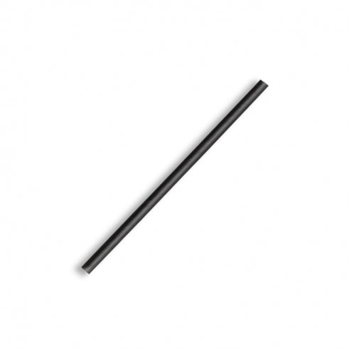 Paper Straw - Black, Cocktail from BioPak. Compostable, made out of FSC Pulp and sold in boxes of 1. Hospitality quality at wholesale price with The Flying Fork!