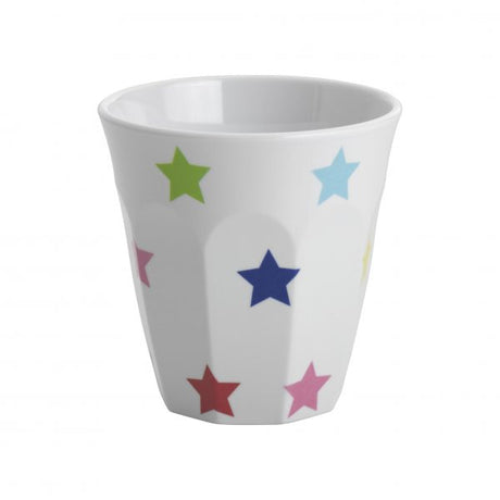 Tumbler - with Multicoloured Stars, 300ml, White from Jab. made out of Melamine and sold in boxes of 12. Hospitality quality at wholesale price with The Flying Fork!