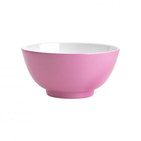 Cereal Bowl - 150mm, Gelato, Hot Pink-White from Jab. Unbreakable, made out of Melamine and sold in boxes of 6. Hospitality quality at wholesale price with The Flying Fork!