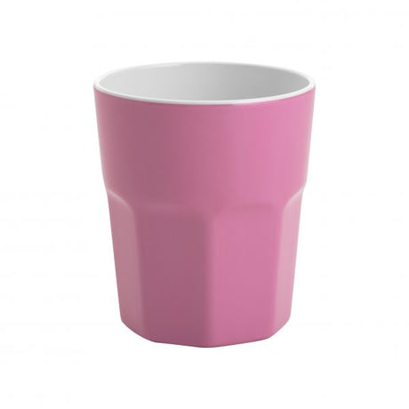 Tumbler - 100mm, 410ml, Gelato, Hot Pink-White from Jab. made out of Melamine and sold in boxes of 12. Hospitality quality at wholesale price with The Flying Fork!