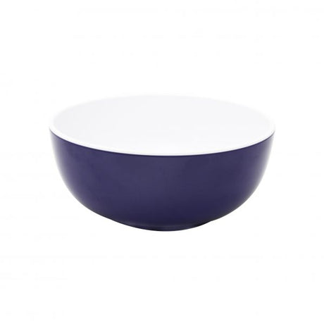 Round Bowl - 150x60mm, Gelato, Navy Blue-White Blue from Jab. Unbreakable, made out of Melamine and sold in boxes of 6. Hospitality quality at wholesale price with The Flying Fork!