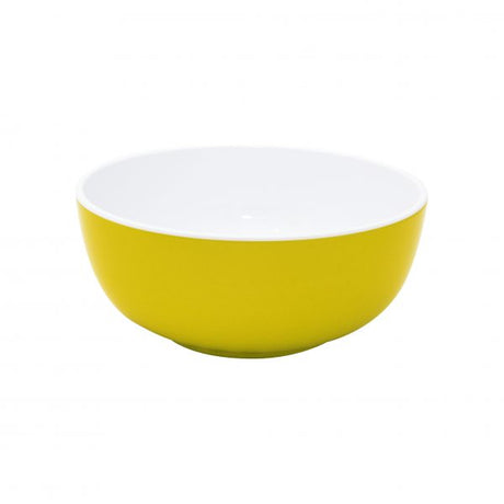 Round Bowl - 150x60mm, Gelato, Yellow-White from Jab. Unbreakable, made out of Melamine and sold in boxes of 6. Hospitality quality at wholesale price with The Flying Fork!