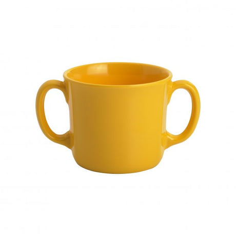Melamine Cup with 2 Handles - 250ml, Yellow from Jab. made out of Melamine and sold in boxes of 12. Hospitality quality at wholesale price with The Flying Fork!