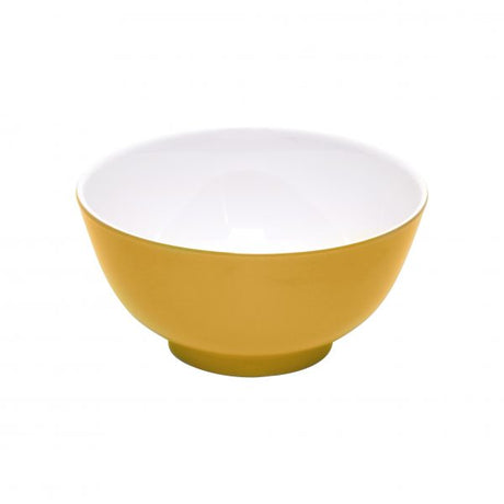 Round Cereal Bowl - 150mm, Gelato, Yellow with White from Jab. made out of Melamine and sold in boxes of 6. Hospitality quality at wholesale price with The Flying Fork!