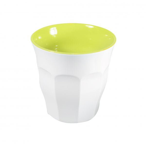 Espresso Cup - 75mm, 200ml, Sorbet, Apple-White Body from Jab. made out of Melamine and sold in boxes of 12. Hospitality quality at wholesale price with The Flying Fork!