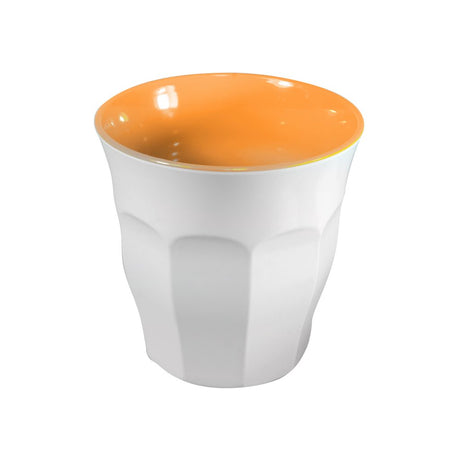 Espresso Cup - 75mm, 200ml, Sorbet, Mango-White Body from Jab. made out of Melamine and sold in boxes of 12. Hospitality quality at wholesale price with The Flying Fork!