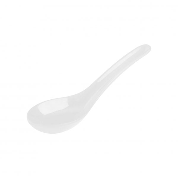 Chinese Spoon - 135mm, Jab, White from Superware. made out of Melamine and sold in boxes of 144. Hospitality quality at wholesale price with The Flying Fork!