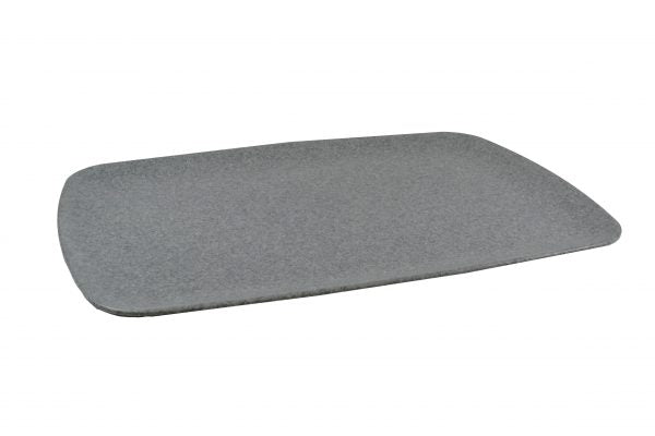 Rectangular Tray Coupe (20187) - 485x355x30mm, Concrete Matt from Jab. made out of Melamine and sold in boxes of 1. Hospitality quality at wholesale price with The Flying Fork!