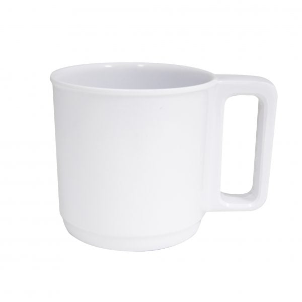 Coffee Mug (20107) - 350mL, Stackable, White from Superware. made out of Melamine and sold in boxes of 6. Hospitality quality at wholesale price with The Flying Fork!