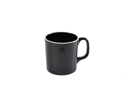 Mug - 80x85mm, Vintage Black with White Rim from Jab. made out of Melamine and sold in boxes of 6. Hospitality quality at wholesale price with The Flying Fork!