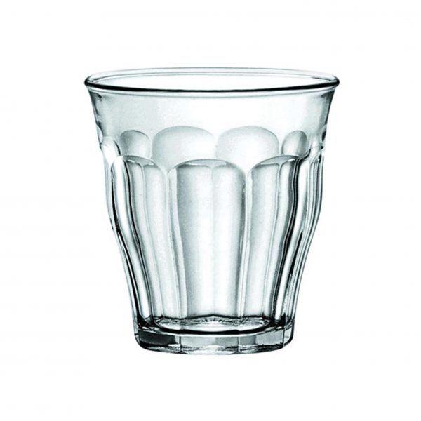 Tumbler - 130ml, Picardie from Duralex. made out of Toughened Glass and sold in boxes of 72. Hospitality quality at wholesale price with The Flying Fork!