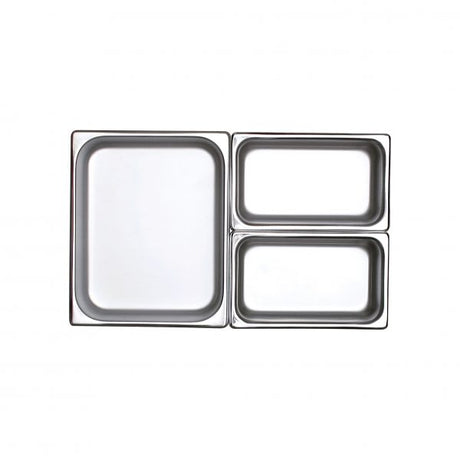 Anti Jam Steam Pan - size 1-2, 20mm from Chef Inox. Anti-Jam, made out of Stainless Steel and sold in boxes of 12. Hospitality quality at wholesale price with The Flying Fork!