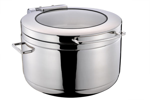 Induction Soup Station With Glass Lid - 1100ml from Chef Inox. made out of Stainless Steel and sold in boxes of 1. Hospitality quality at wholesale price with The Flying Fork!