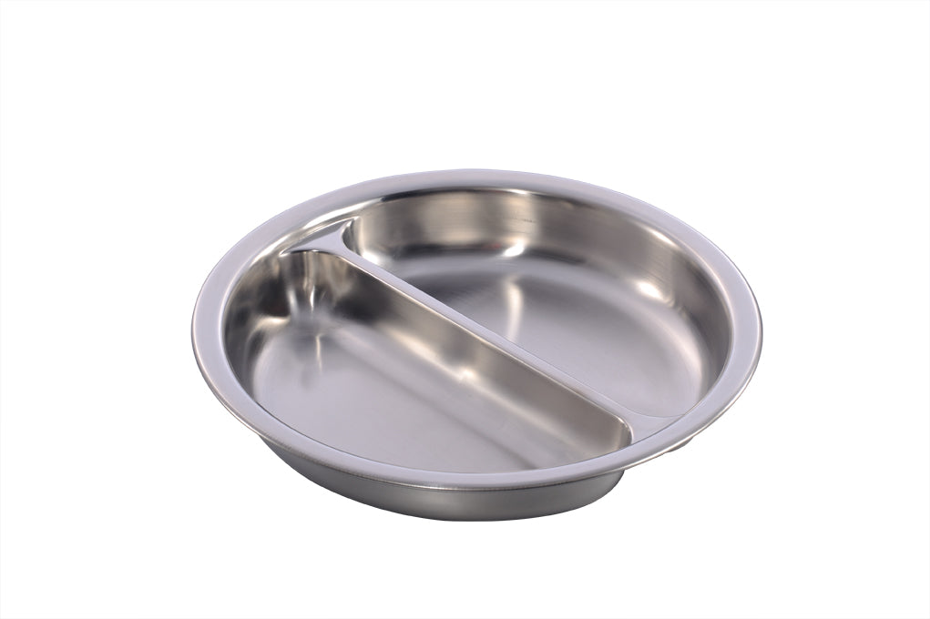 Divided Pan To Suit Round Large Induction Chafer 54906 from Chef Inox. made out of Stainless Steel and sold in boxes of 1. Hospitality quality at wholesale price with The Flying Fork!