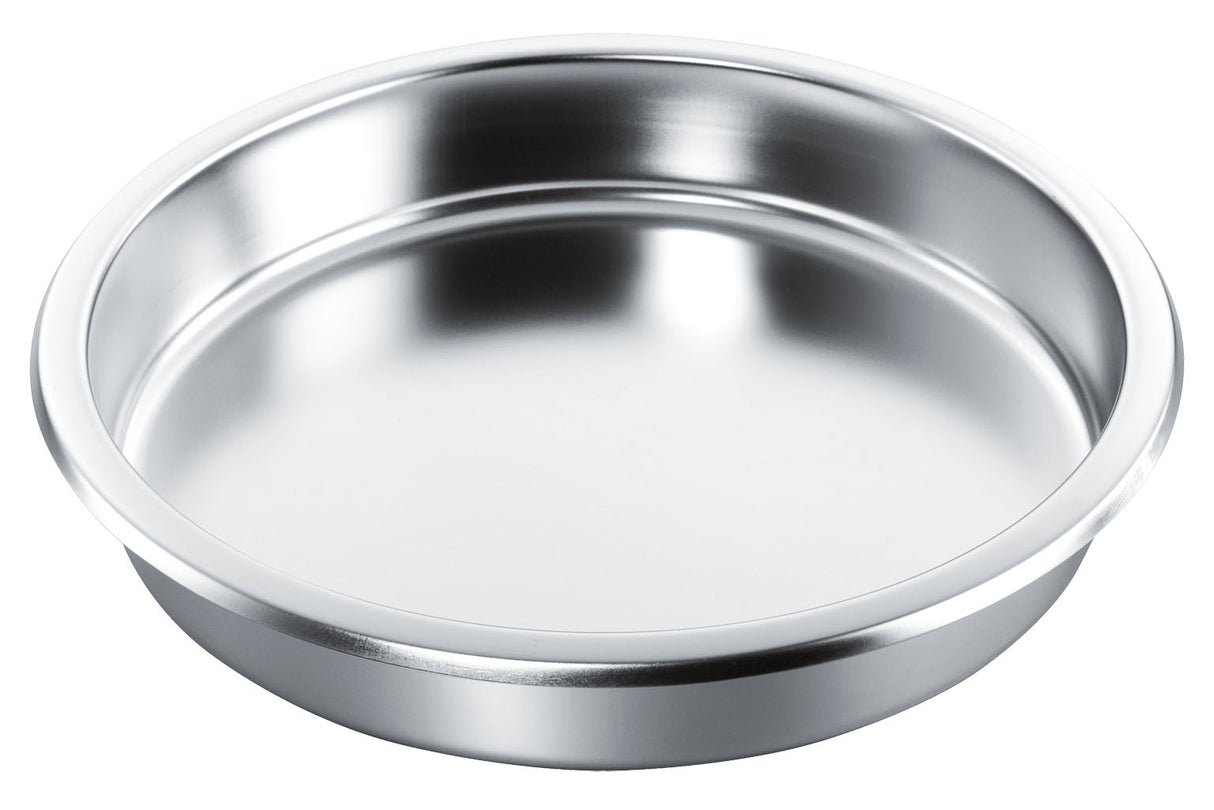 Insert Pan To Suit Round Small Deluxe Chafer (54915) from Chef Inox. made out of Stainless Steel and sold in boxes of 1. Hospitality quality at wholesale price with The Flying Fork!