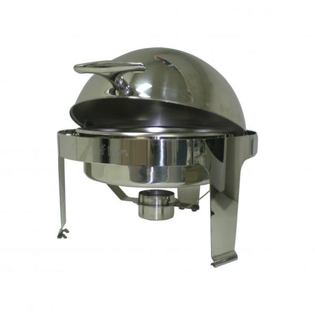 Round Stackable Roll Top Chafer from Chef Inox. made out of Stainless Steel 18/10 and sold in boxes of 1. Hospitality quality at wholesale price with The Flying Fork!