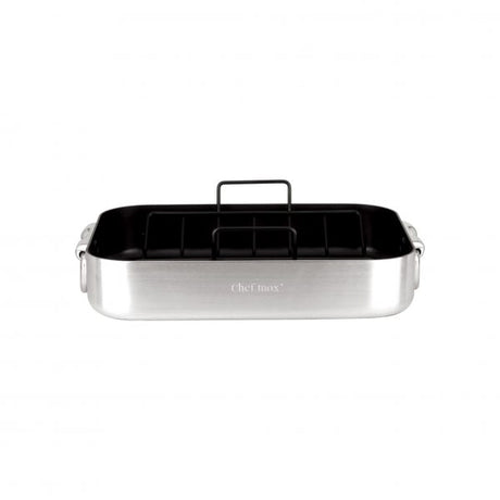 Non-Stick Roast Pan - 360x270x80mm, Drop Handle, Profile from Chef Inox. non-stick, made out of Aluminium and sold in boxes of 1. Hospitality quality at wholesale price with The Flying Fork!
