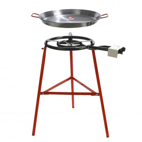 Paella Set Stand - With Tabarca 500mm Pan-Gas-Burner from Chef Inox. made out of Enamelled and sold in boxes of 1. Hospitality quality at wholesale price with The Flying Fork!