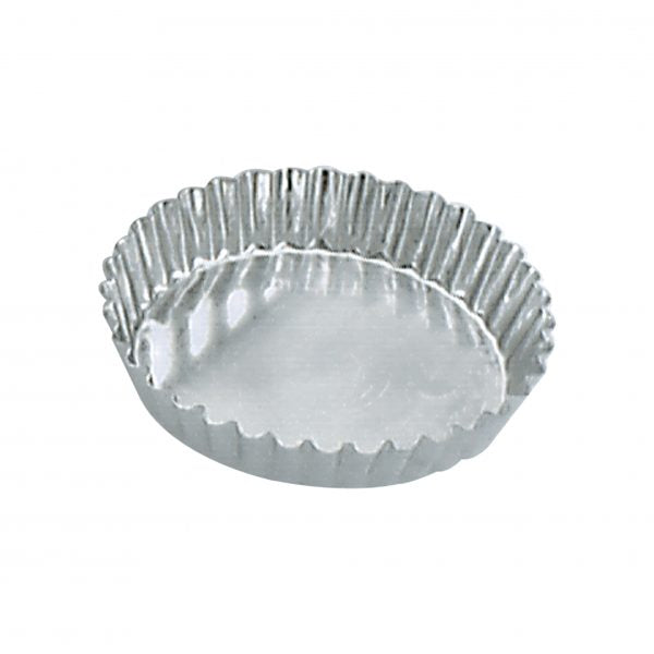 Round Fluted Tart Mould (Fixed Base) - 85x16mm from Guery. made out of Tin Plated and sold in boxes of 1. Hospitality quality at wholesale price with The Flying Fork!