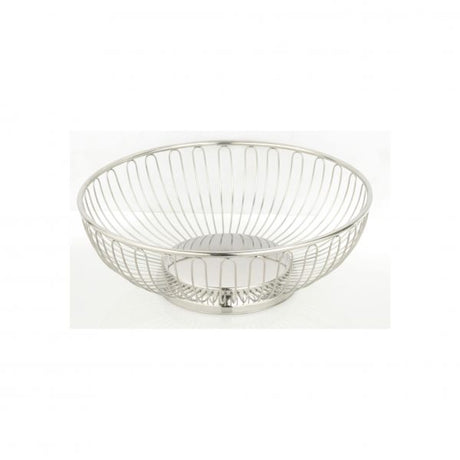 Round Wire Basket (Solid Base) With Narrow Wire Design - 175mm from Chef Inox. made out of Wire and sold in boxes of 1. Hospitality quality at wholesale price with The Flying Fork!