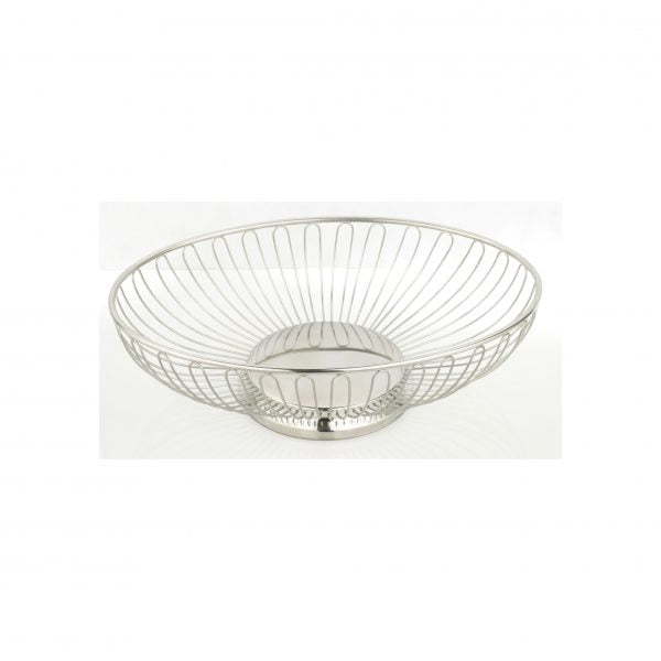 Oval Wire Basket - 275x220x85mm from Chef Inox. made out of Wire and sold in boxes of 1. Hospitality quality at wholesale price with The Flying Fork!