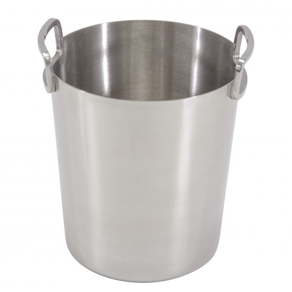 Round Mirror Wine Bucket - 18-10 1 Bottle Elite, 175mm, 7800ml from Chef Inox. made out of Stainless Steel and sold in boxes of 1. Hospitality quality at wholesale price with The Flying Fork!