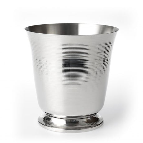 Wine Bucket Ribbed Effect 1 Bottle 18-10 Footed - 220mm from Chef Inox. Sold in boxes of 1. Hospitality quality at wholesale price with The Flying Fork!