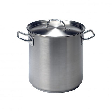 Elite Stockpot With Lid - 98.0Lt, 500x500mm from Chef Inox. Lid included, made out of Stainless Steel 18/10 and sold in boxes of 1. Hospitality quality at wholesale price with The Flying Fork!