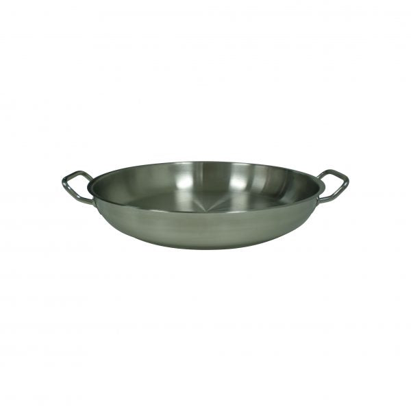 Elite Paella Pan - 360x75mm from Chef Inox. made out of Stainless Steel 18/10 and sold in boxes of 1. Hospitality quality at wholesale price with The Flying Fork!